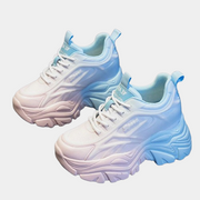 Weiße Designer Plateau-Sneaker