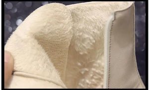 White Fur Platform Boots