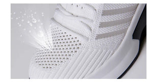 White Glitter Platform Sneakers