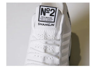 White Glitter Platform Sneakers