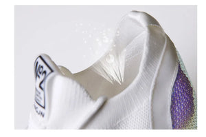 White Glitter Platform Sneakers