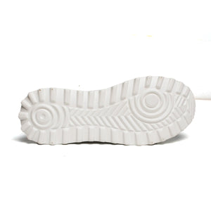White Leather Platform Sneakers