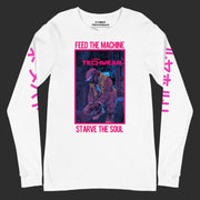 T-shirt blanc à manches longues pour homme