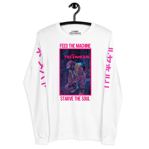 White Long Sleeve men's T-Shirt