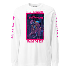 White Long Sleeve men's T-Shirt