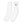 White Long Sports Socks - product view on white background