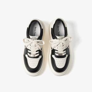 White Metal Platform Sneakers — women chunky platform sneakers