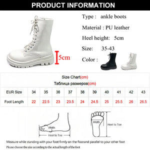 White Patent Leather Platform Boots