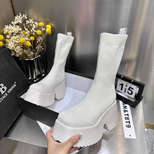 White Platform Boots Womens