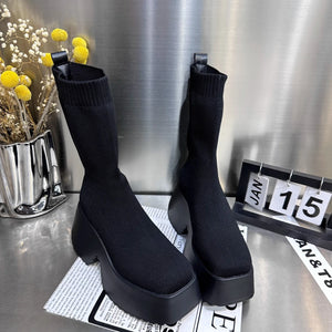 White Platform Boots Womens