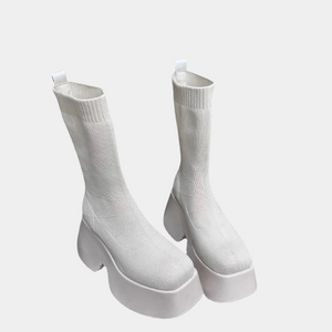 White Platform Boots Womens