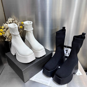 White Platform Boots Womens