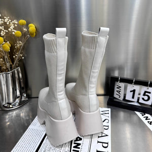 White Platform Boots Womens