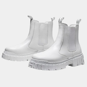 White Platform Chelsea Boot