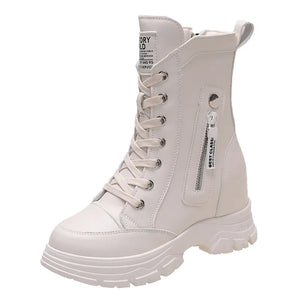 White Platform Chunky Boots