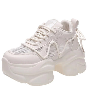 White Platform Chunky Sneakers