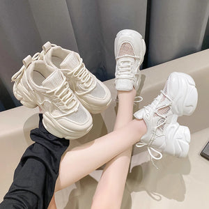 White Platform Chunky Sneakers