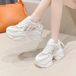 White Platform Chunky Sneakers