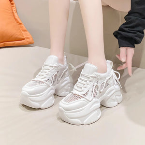 White Platform Chunky Sneakers