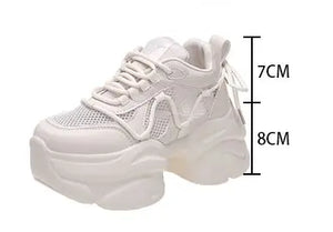 White Platform Chunky Sneakers