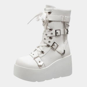 White Platform Costume Boots