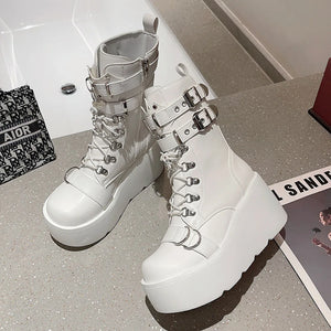 White Platform Costume Boots
