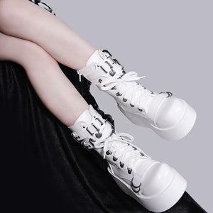 White Platform Costume Boots