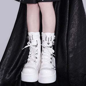 White Platform Costume Boots