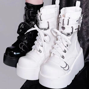 White Platform Costume Boots