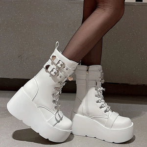 White Platform Costume Boots