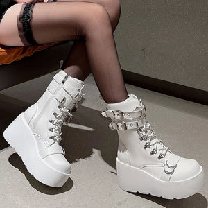 White Platform Costume Boots