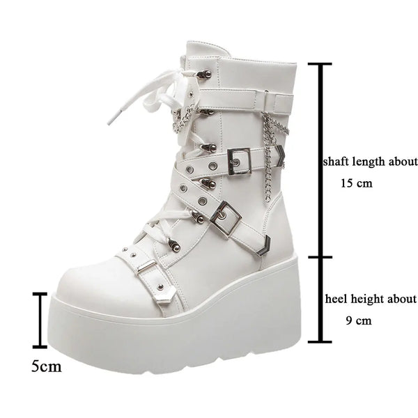 White Platform Costume Boots