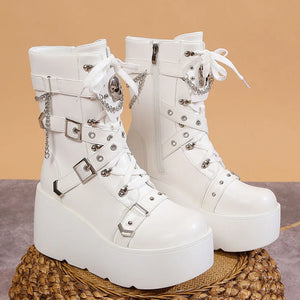White Platform Costume Boots