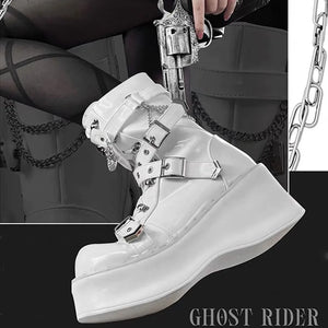 White Platform Costume Boots