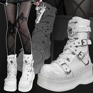 White Platform Costume Boots