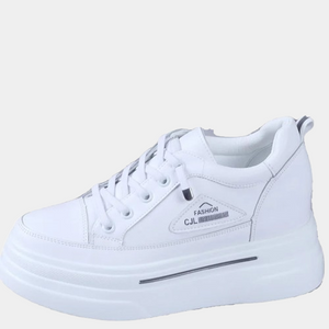 White Platform Designer Sneakers