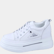 Weiße Plateau-Designer-Sneaker