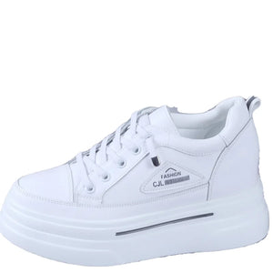 White Platform Designer Sneakers