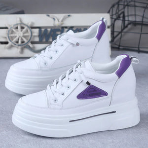 White Platform Designer Sneakers