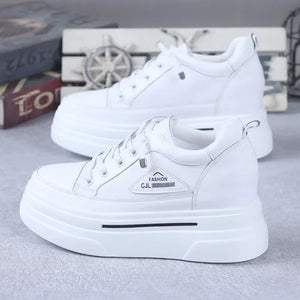 White Platform Designer Sneakers