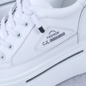 White Platform Designer Sneakers