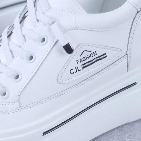 White Platform Designer Sneakers