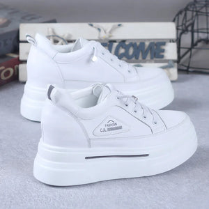 White Platform Designer Sneakers