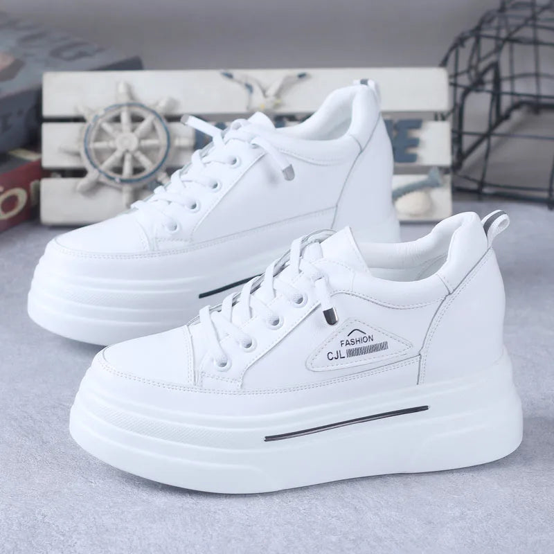 Sneakers Women Shoes 2023 Fashion Designer Sneakers Leather Korean Style  Vulcanized Platform Shoes Big Size (Beige Apricot, 6.5) : Buy Online at  Best Price in KSA - Souq is now Amazon.sa: Fashion