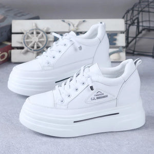 White Platform Designer Sneakers