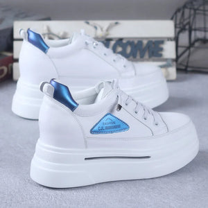White Platform Designer Sneakers