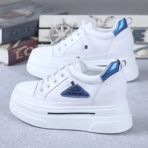 White Platform Designer Sneakers