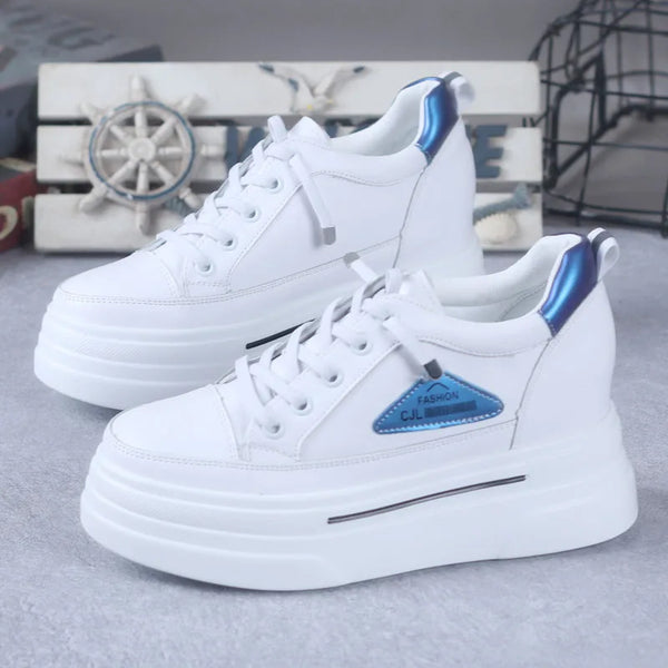 White Platform Designer Sneakers