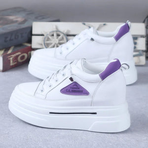 White Platform Designer Sneakers