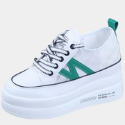 Weiße Plateau-Fashion-Sneaker